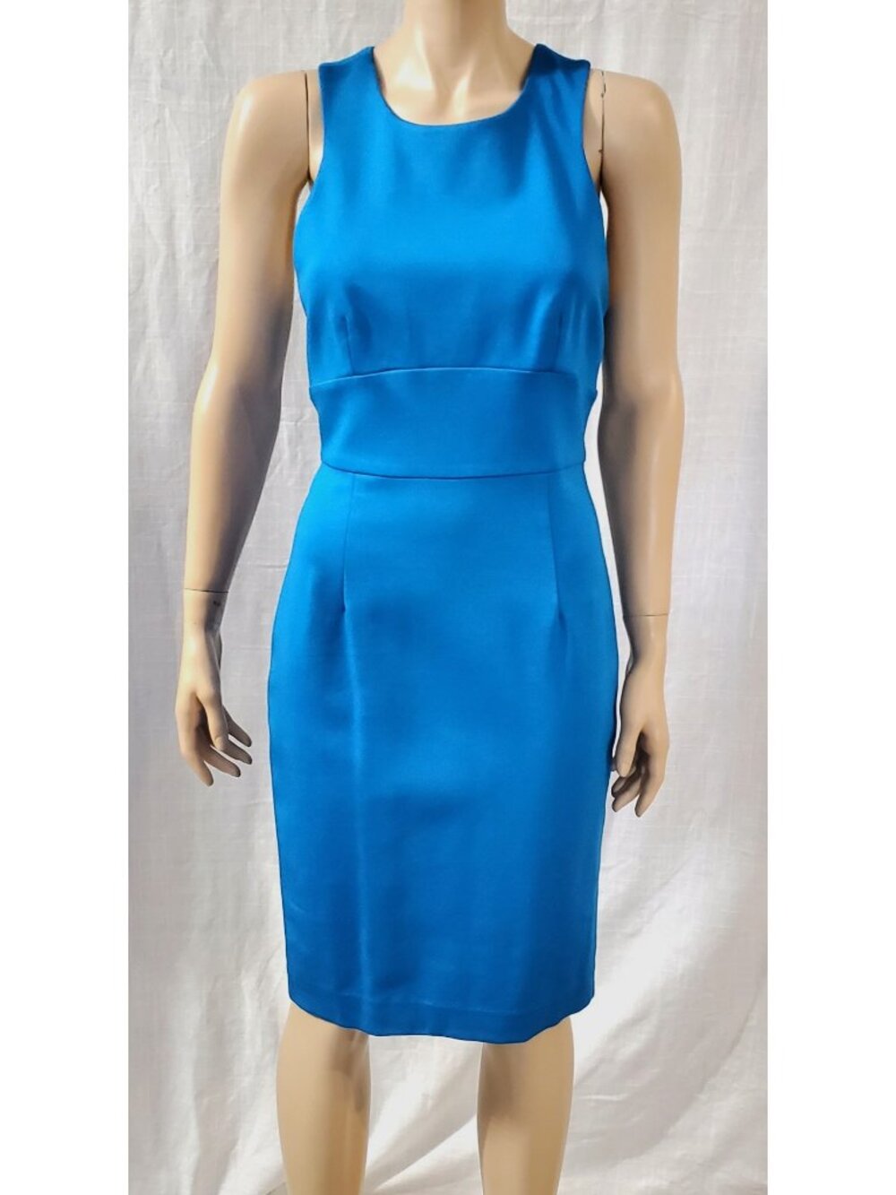 Trina Turk Robyn Pool Blue Racerback Sheath Dress 8 NWT $278